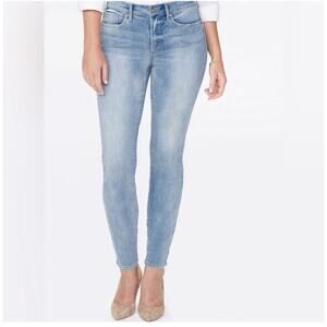 NYDJ Ami Skinny Jeans - Light Blue Wash High-Rise Cropped, Size 6 Lift Tuck Tech